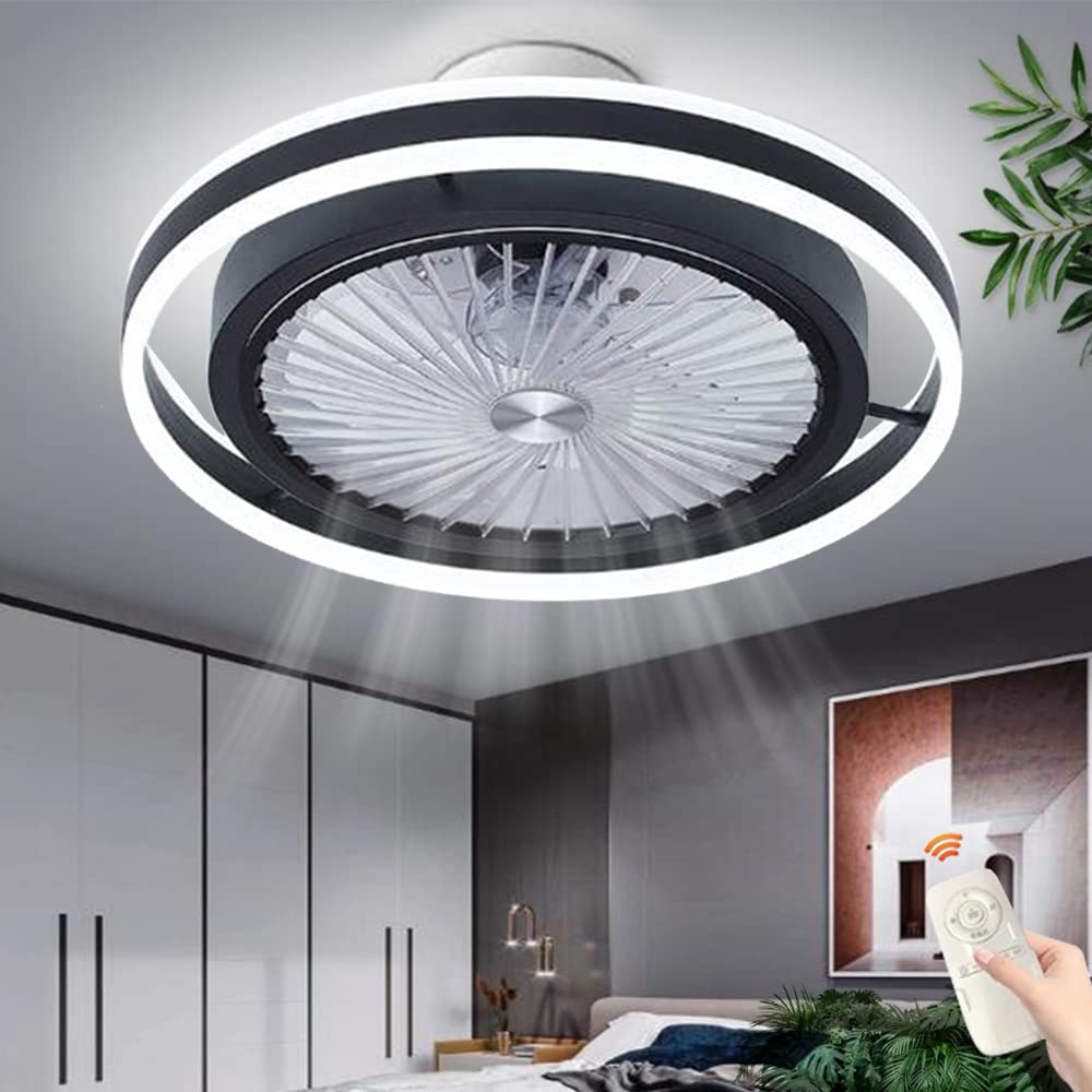HALOT Plafondventilator met verlichting 50cm - Plafondlamp voor slaapkamer met