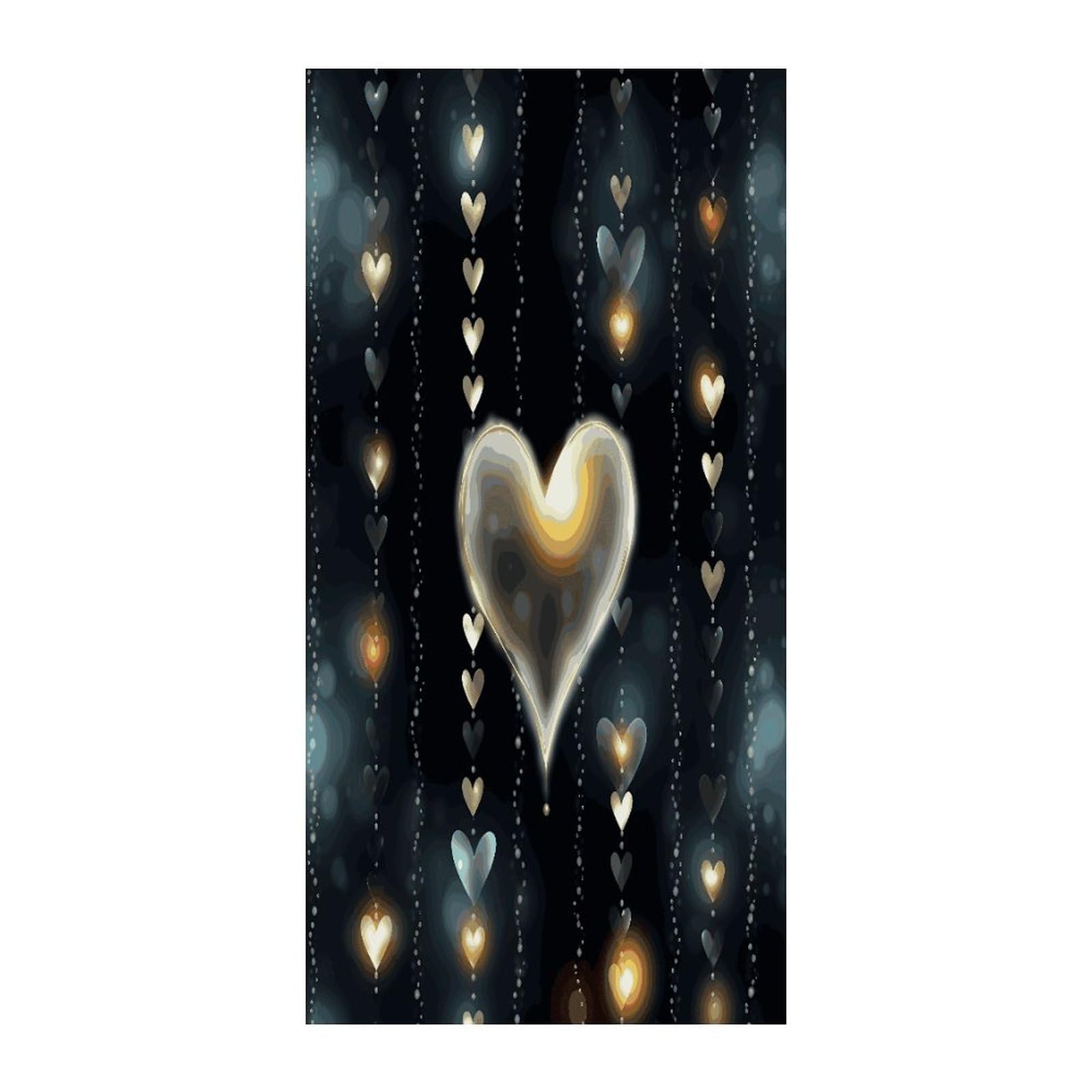 Fekiloot Style Glowing Love Door Curtain Room Divider Curtains