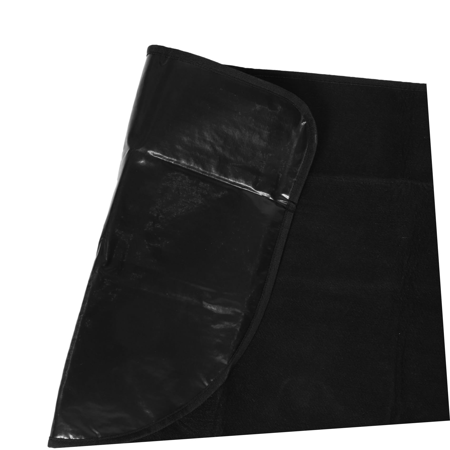 Toddmomy Tappetino Ignifugo Semicircolare per Caminetto in Poliestere PVC | Nero, Uso per Cottura e Stufa, Stile Sleek e Stylish, Adatto a Ragazzo Ragazza e Animali Domestici