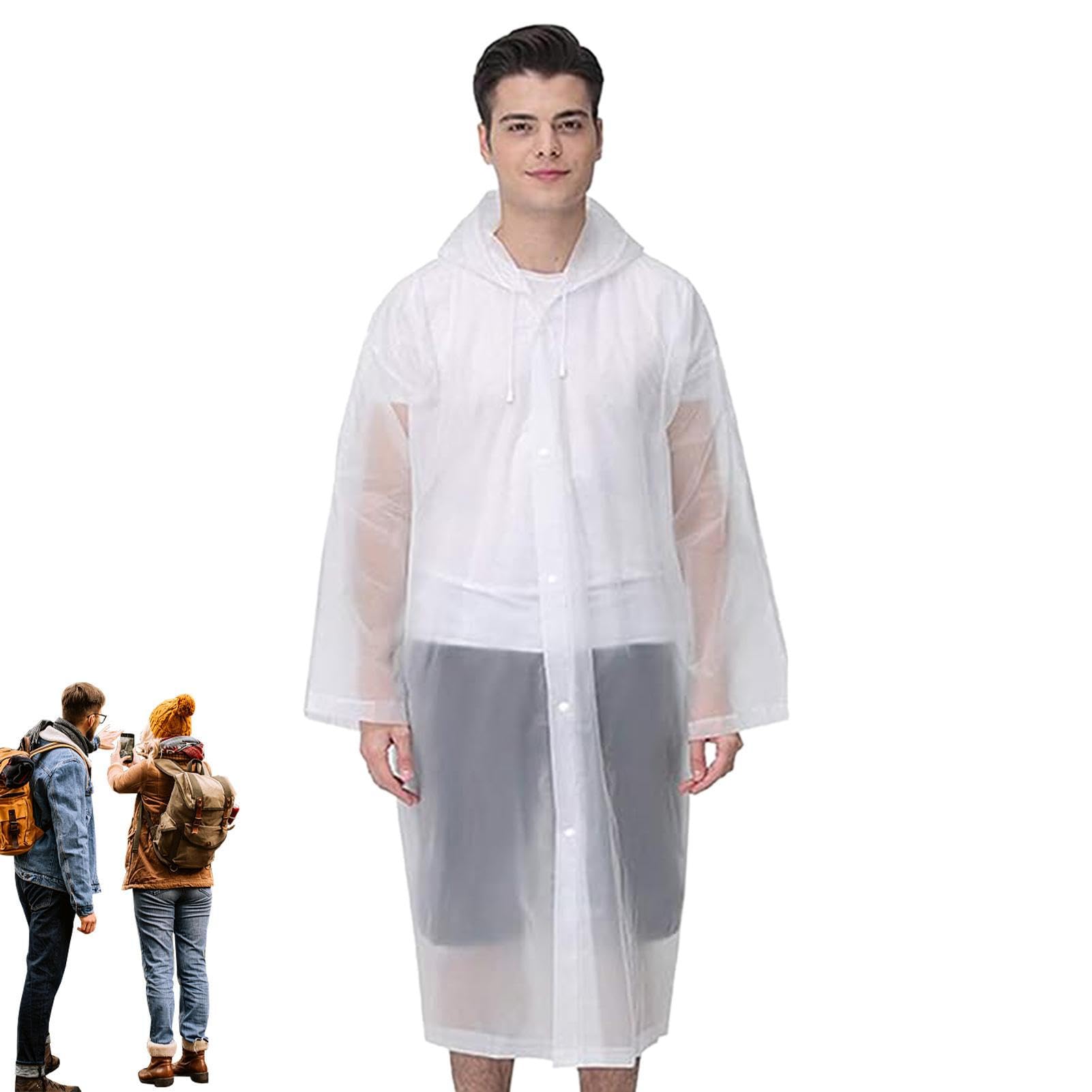 Ponchos Poncho de pluie portable et léger au format de poche | Poncho de pluie pour adultes pour le camping, la randonnée, les voyages, poncho de pluie transparent pour adultes, familles,