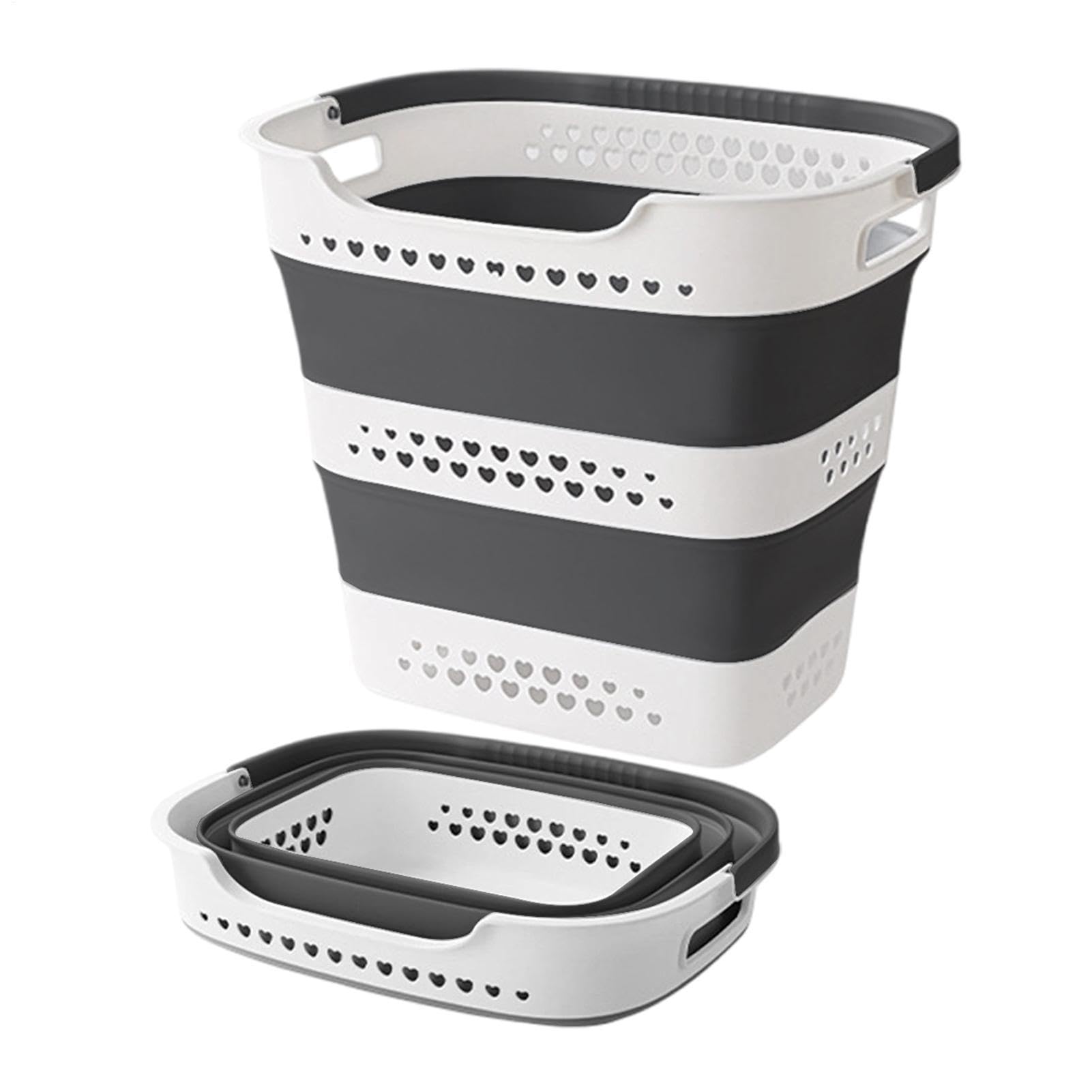 Cesta Ropa Cubo Portátil Con Asa Y 42 L Alta Capacidad