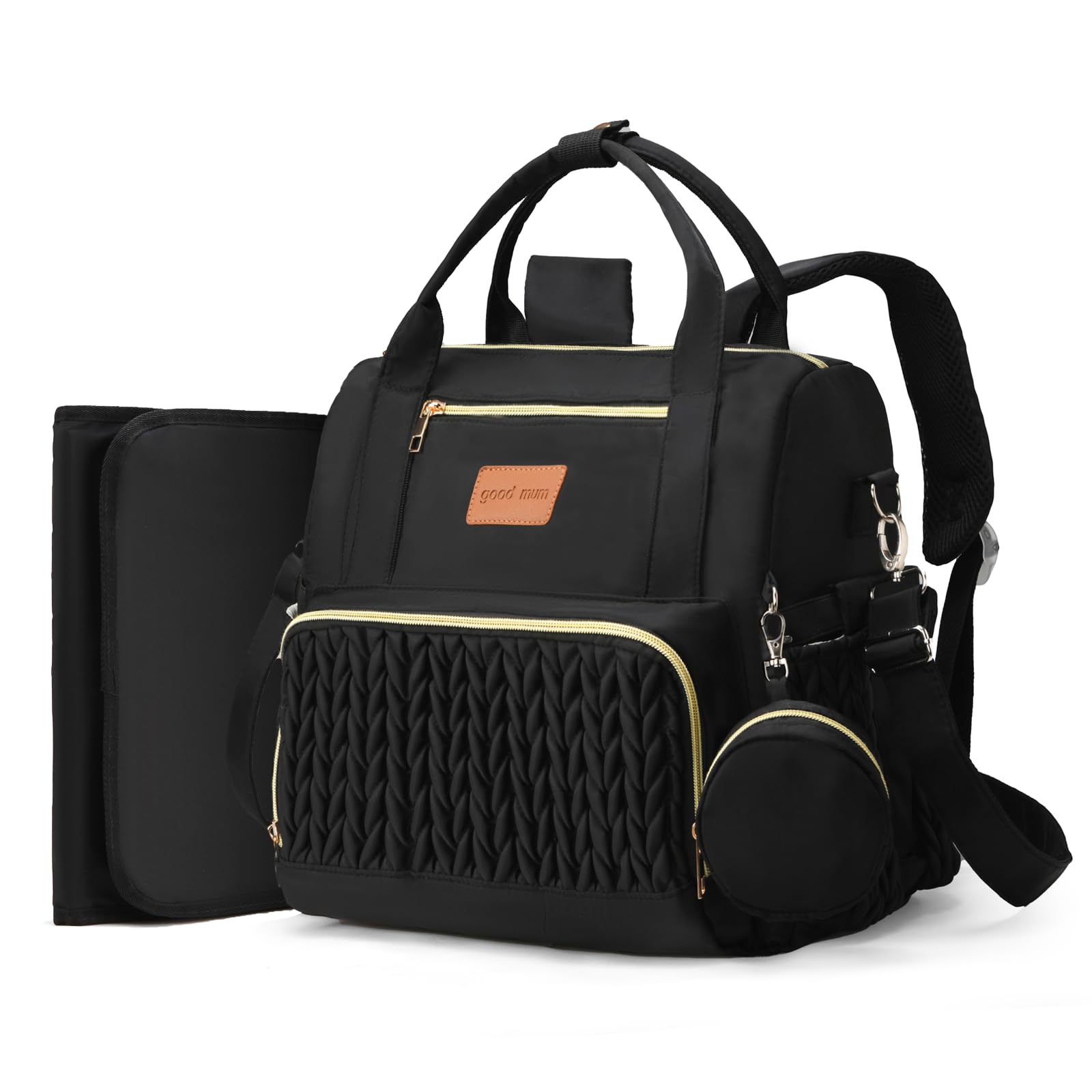 ZCSERTGI Backpack Diaper Bag,Stylish Waterproof Baby Diaper Bags with Changing Pad,Insulated Pockets,Multi-Function Travel Diaper Backpacks,Gift for