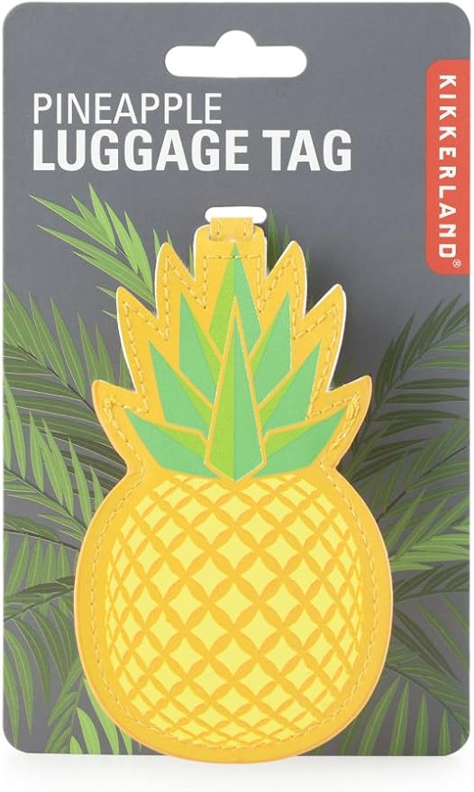 pineapple luggage tag