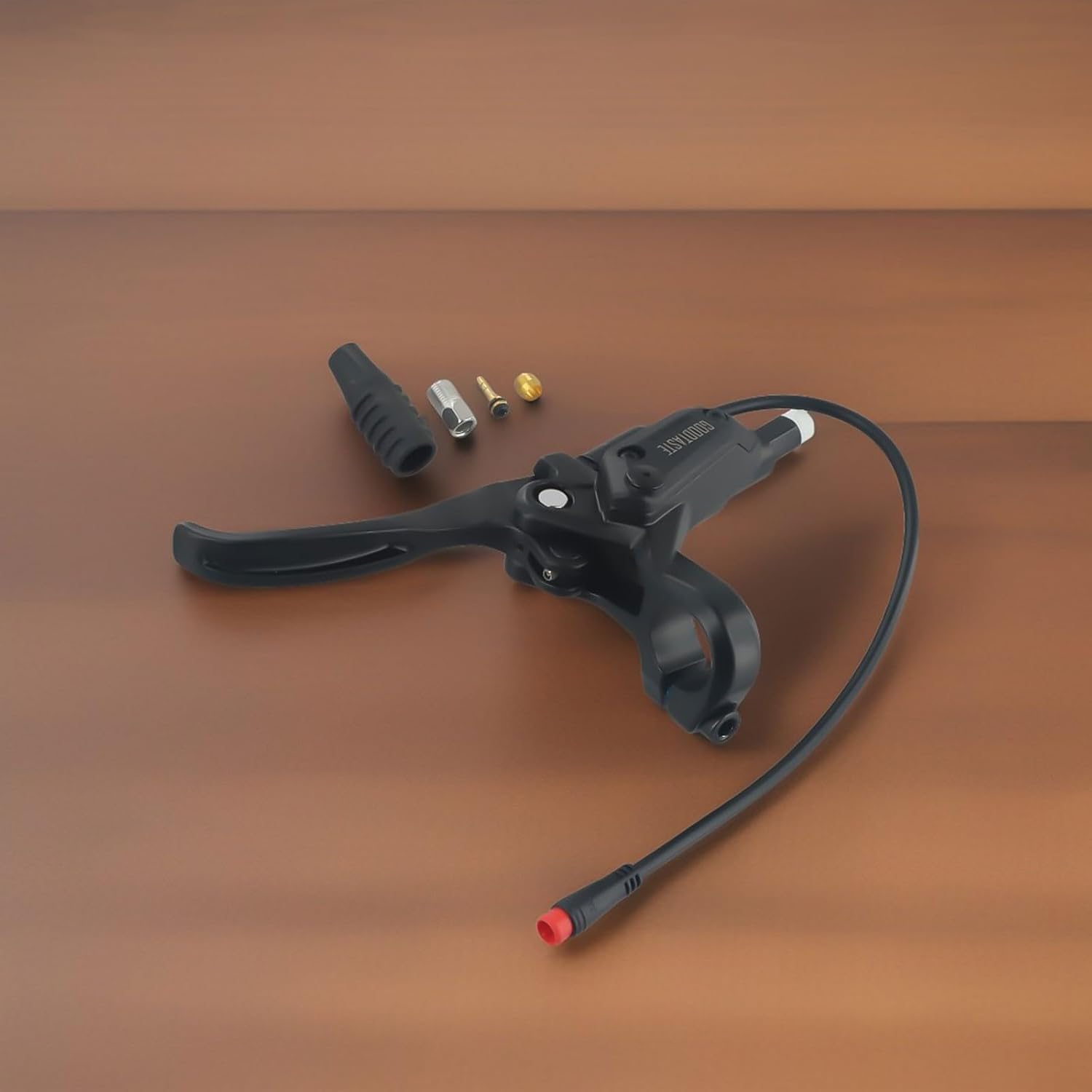 Goodtaste GT03 Electric Bike Brake Lever Set Power-Off Oil Hydraulic Brakes 2-Pin Connector Aluminum Alloy E-Bike Mountain Bike Brake Handle 350CM Cable Length(Left)