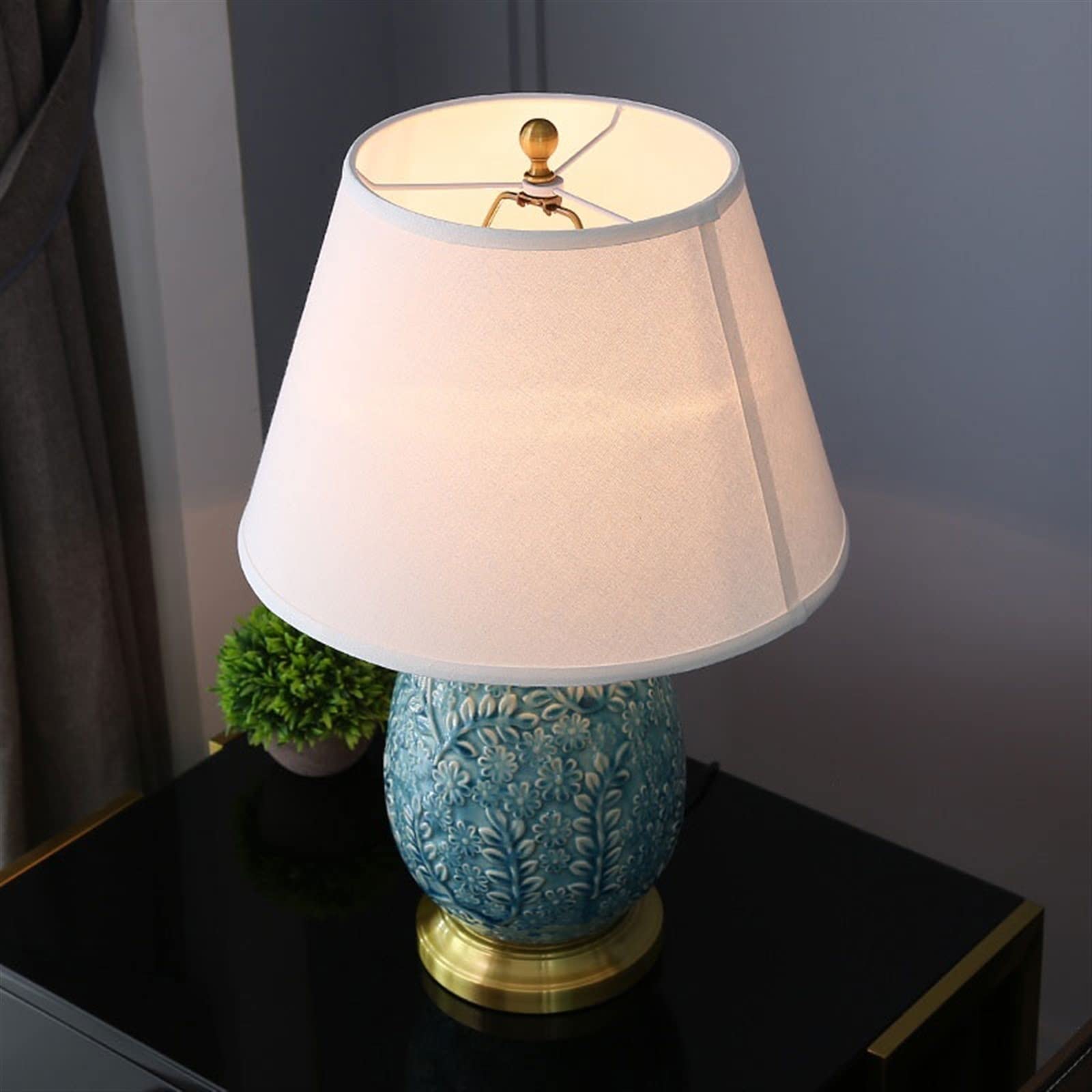 Luce da Scrivania Luce per la Lettura Lampada da tavolo in ceramica retrò Lampada da comodino crepa Lampada da tavolo da lettura for camera da letto da soggiorno for interni Lampade per Comodini