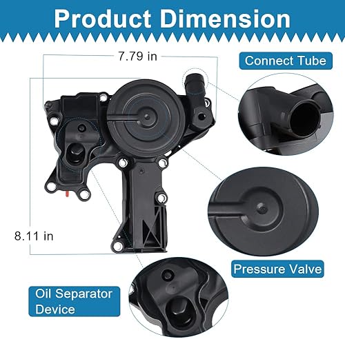 Miniatura 6 de WATERWICH Kit de manguera de ventilación para motor PCV para cárter de motor compatible con Audi A3 A4 A5 Q5 TT VW Beetle CC Jetta Passat GTI