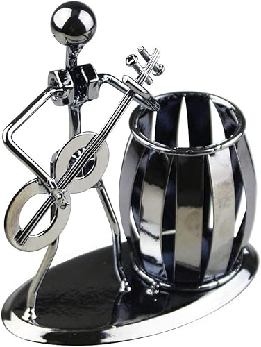 Miniatura 2 de Soporte para lápices de metal, organizador de bolígrafos de suministros de oficina, decoración de escritorio, contenedor (bajo)