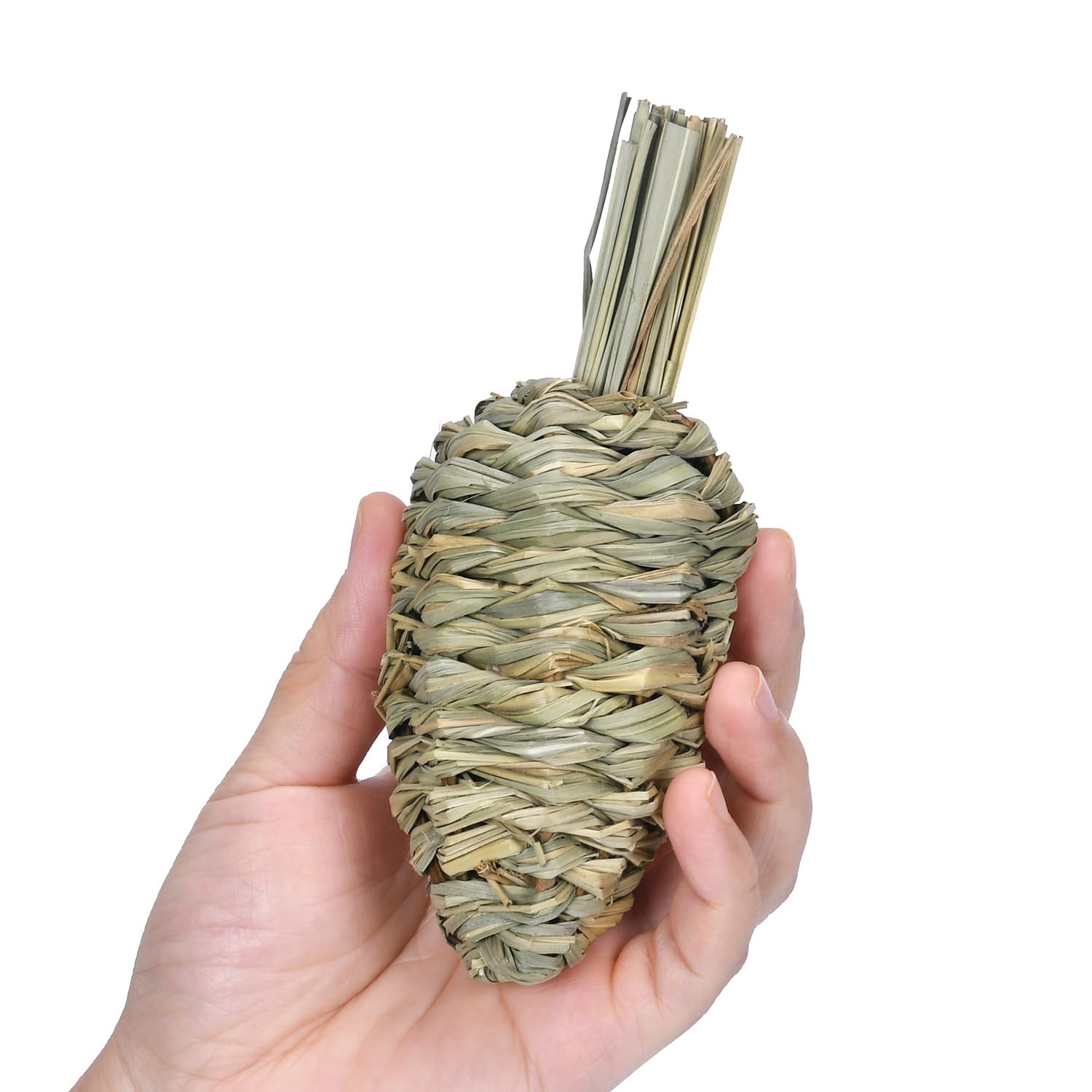 Juguete for hámster, Conejo, masticable, Hierba Tejida, Natural, for morder, Conejillos de Indias, Juguete for rechinar los Dientes, 3 Unidades(C)