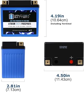 Mighty Max Battery YTX5L-BS Lithium Replacement Battery Compatible with LFX07L2-BS12-6 Pack