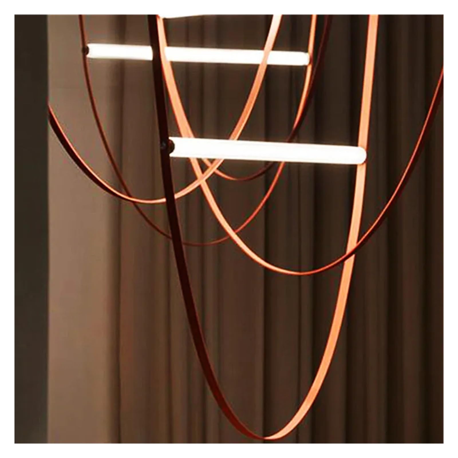 Lustre lampe à pendentif LED cuir pour illuminer une table à manger - 6