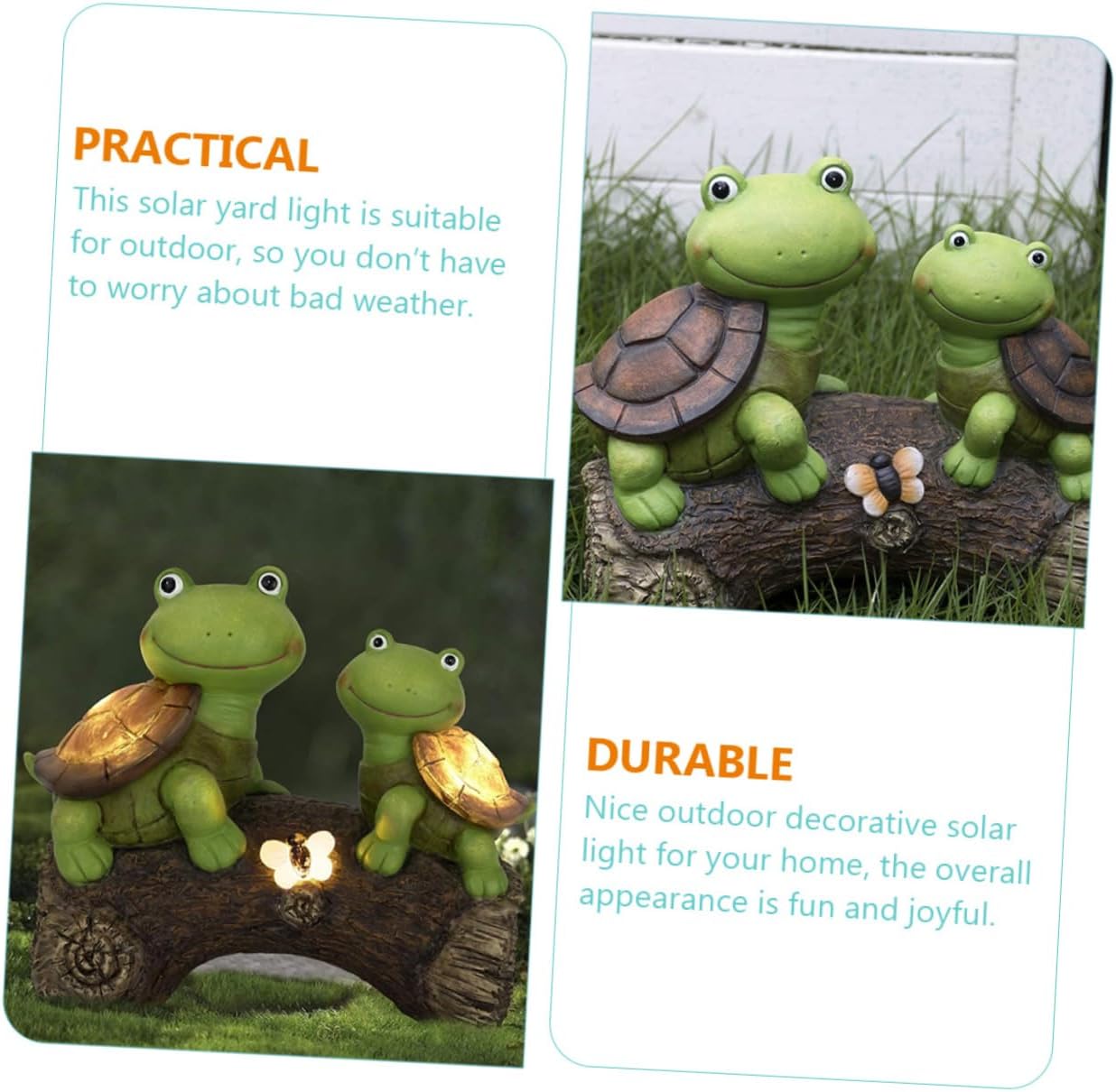 Solar Garden Light Turtle Figurine Waterproof Outdoor Decoration Colorful Snail Design for Lawn Patio and Yard Energy-Saving Solar Lamp