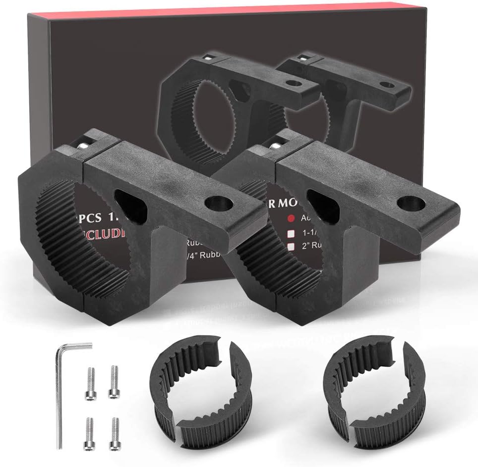 BUNKER INDUST LED Light Horizontal Bar Clamp Mounting Kit 2Pcs 2Inch