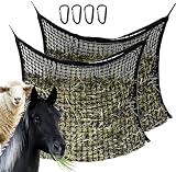 2 Pièces Filet a Foin Cheval,Filet a foin Chevaux 90 x 80 cm,Mailles...