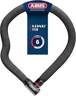 ABUS Goose Lock 4204K Chain Lock - Flexible, Rattle-Free Bicycle Lock Made of Hardened Steel - 4 mm Thick Steel Chain, 28 mm Overall Diameter