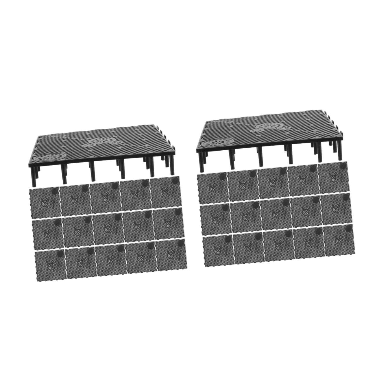 VICASKY 40 Stck. Teiliges PVC Filterplatten für Aquarium Bodenfilter Flexible Kombination Robuste Schwarze Trennwand mit Guter Wasserpermeabilität Einfache Installation für Fischbecken und