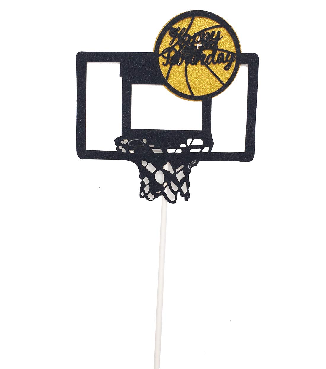 Basketball Hoop Happy Birthday Cake Topper, Birthday Twinkle DIY