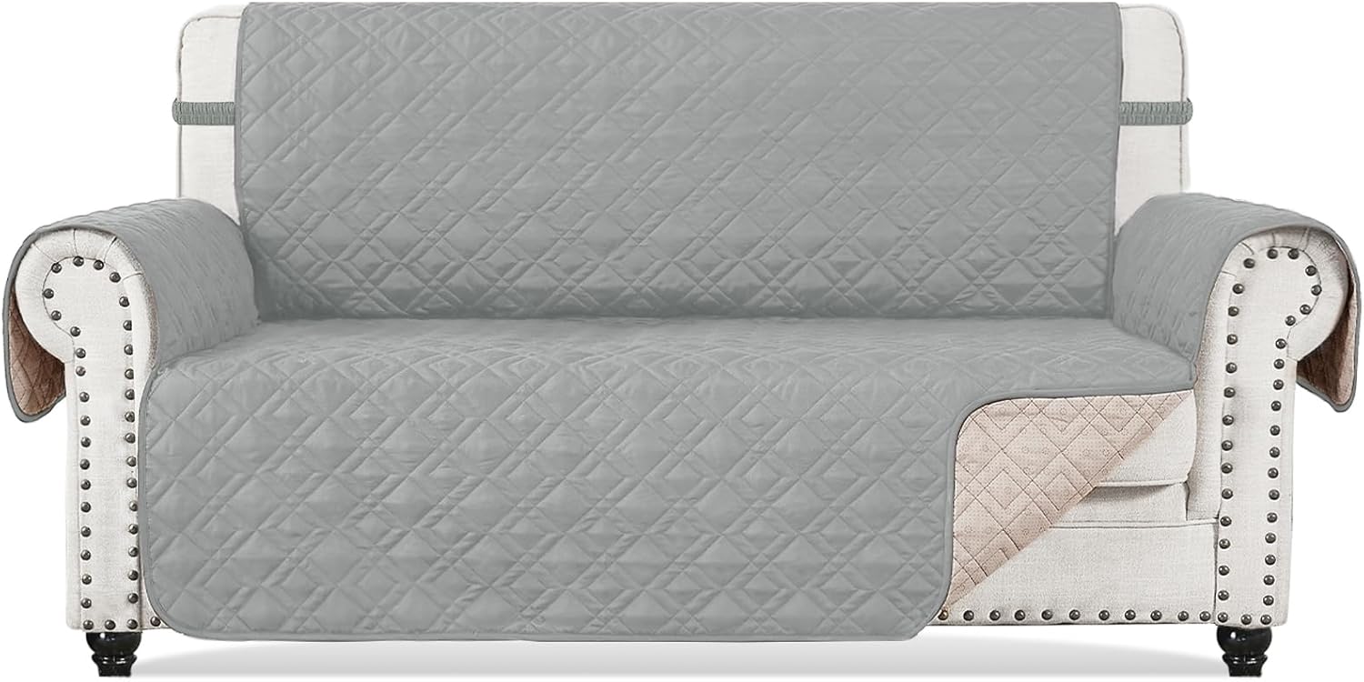 RHF AntiSlip Loveseat Covers for Leather Sofa, Couch Cover