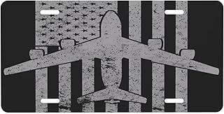 KC-135 Stratotanker Military Tanker Aircraft Vintage Flag Aluminum License Plate 6 x 12 Inch Metal Car Front License Plate Cover Car Decor Accessory Novelty Vanity Decoration Tag with 4 Holes