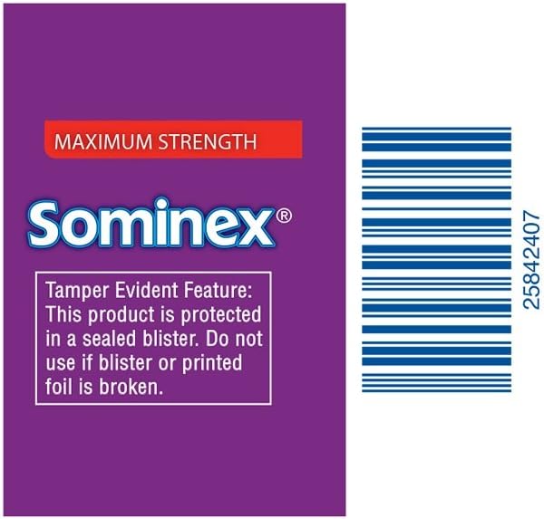 Sominex Nighttime Sleep-Aid Tablets, Maximum Strength Formula, Single Dose, Assorted, 16 Count : Health & Household