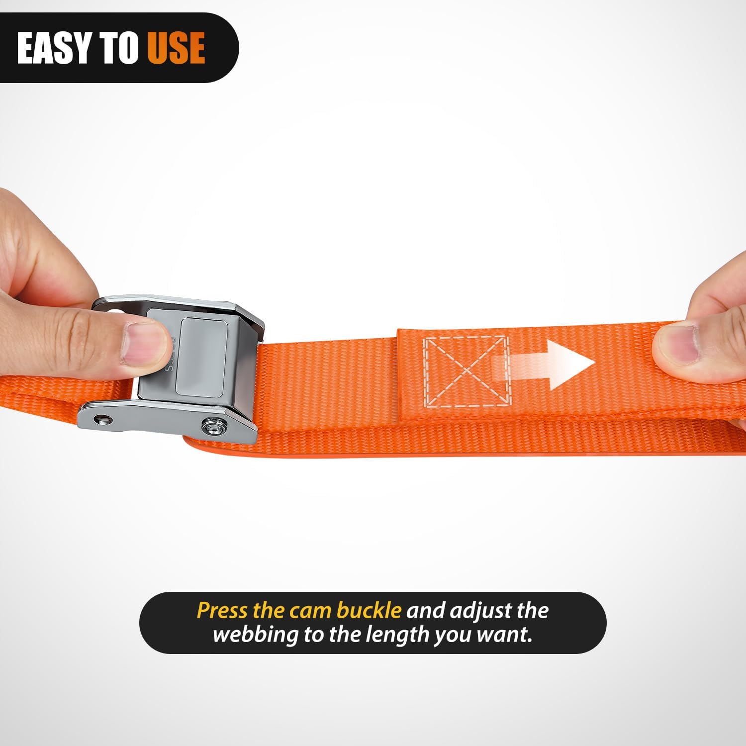 Nilight Motorcycle Tie Down Straps 1.5”×8’ Heavy Duty Cambuckle with Soft Loops Safety S-Hooks 3084Lbs Break Strength for Securing Dirtbikes ATV UTV - Image 7