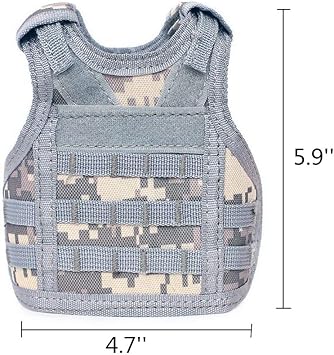 Ferret Clothes Small Animals Harness Military Style Adjustable Shoulder Straps Soft Mesh Comfort Durable Nylon Padded Vest Ferret Guinea Pig Hamster Bunny Kitten Puppy Small Pet Clothes Accessory