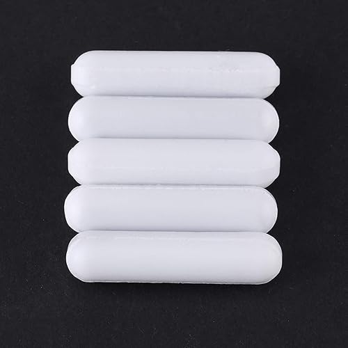 Miniatura 3 de 10 Uds blanco PTFE Stir Bars 7X30mm laboratorio agitador pulgas laboratorio Spinner para mezclador magnético