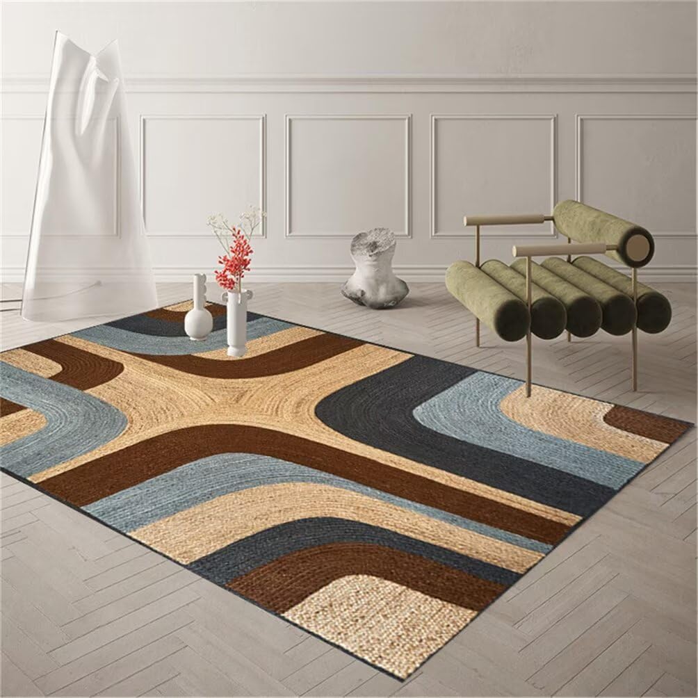 Moquette salon grand format et tapis de salle à manger moderne lavable 160x250cm