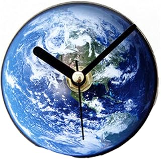 XY-M Belle Planète Bleue Mode Créatif Terre Réfrigérateur Horloge Montre Murale Réfrigérateur Autocollant Magnétique Autocollant Adhésif Horloge,1