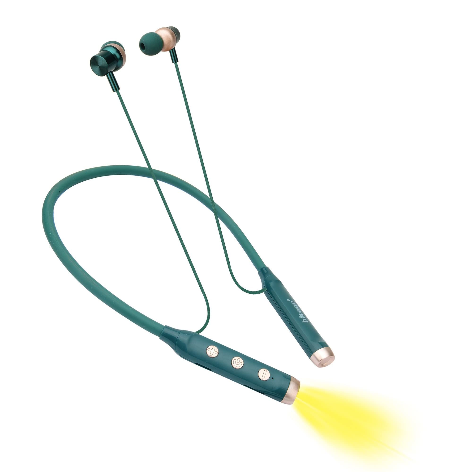 Hitage NBT-832 Bass Mafia Series Bluetooth Neckband with TF Slot & LED Torch,41 Hours Playtime Bluetooth Headset (Green, in The Ear) (B0BF5F5YC4) Amazon Price History, Amazon Price Tracker