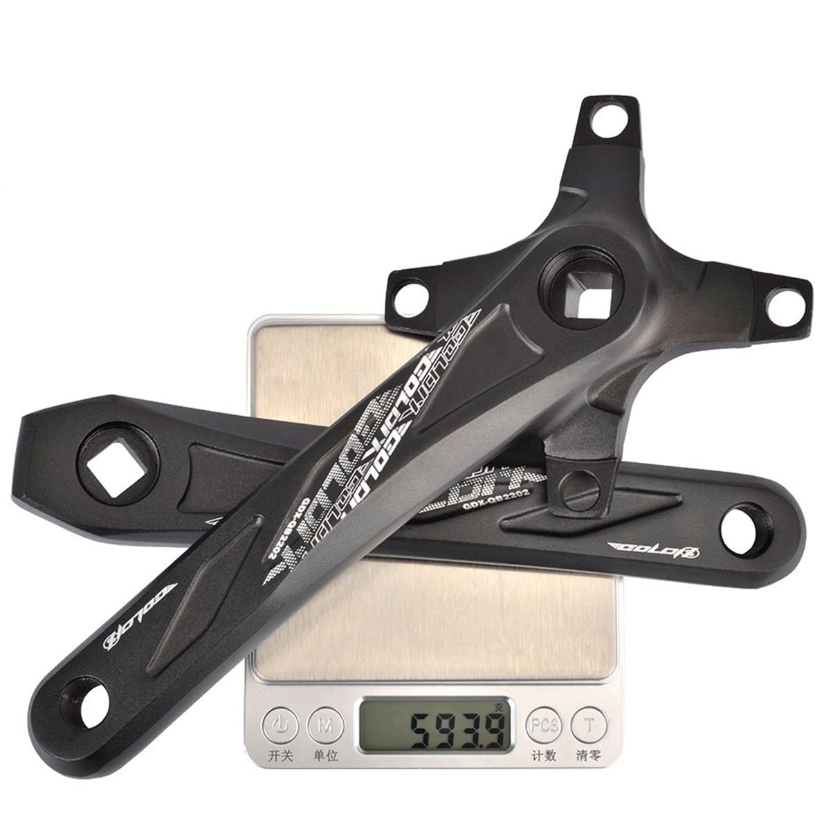 Pédalier de vélo de Route 170 mm Jeu de Bras de manivelle 50-34T Double Plateau 110BCD Pédalier intégré Creux 10-12 Vitesses (Couleur