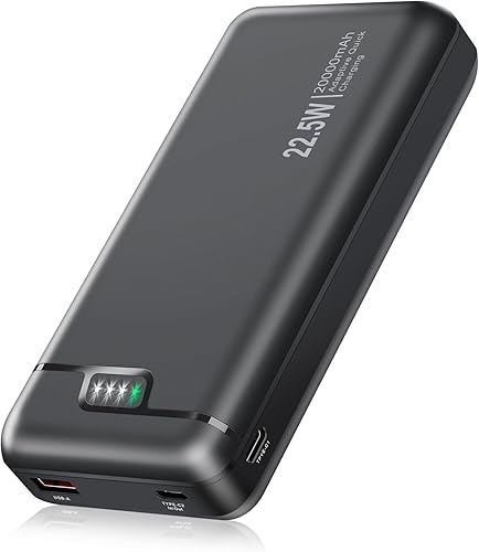 Cargador portátil de 20000 mAh Power Bank - 22.5 W USB C entrada y salida de batería de carga rápida Paquete de batería compatible con todos los