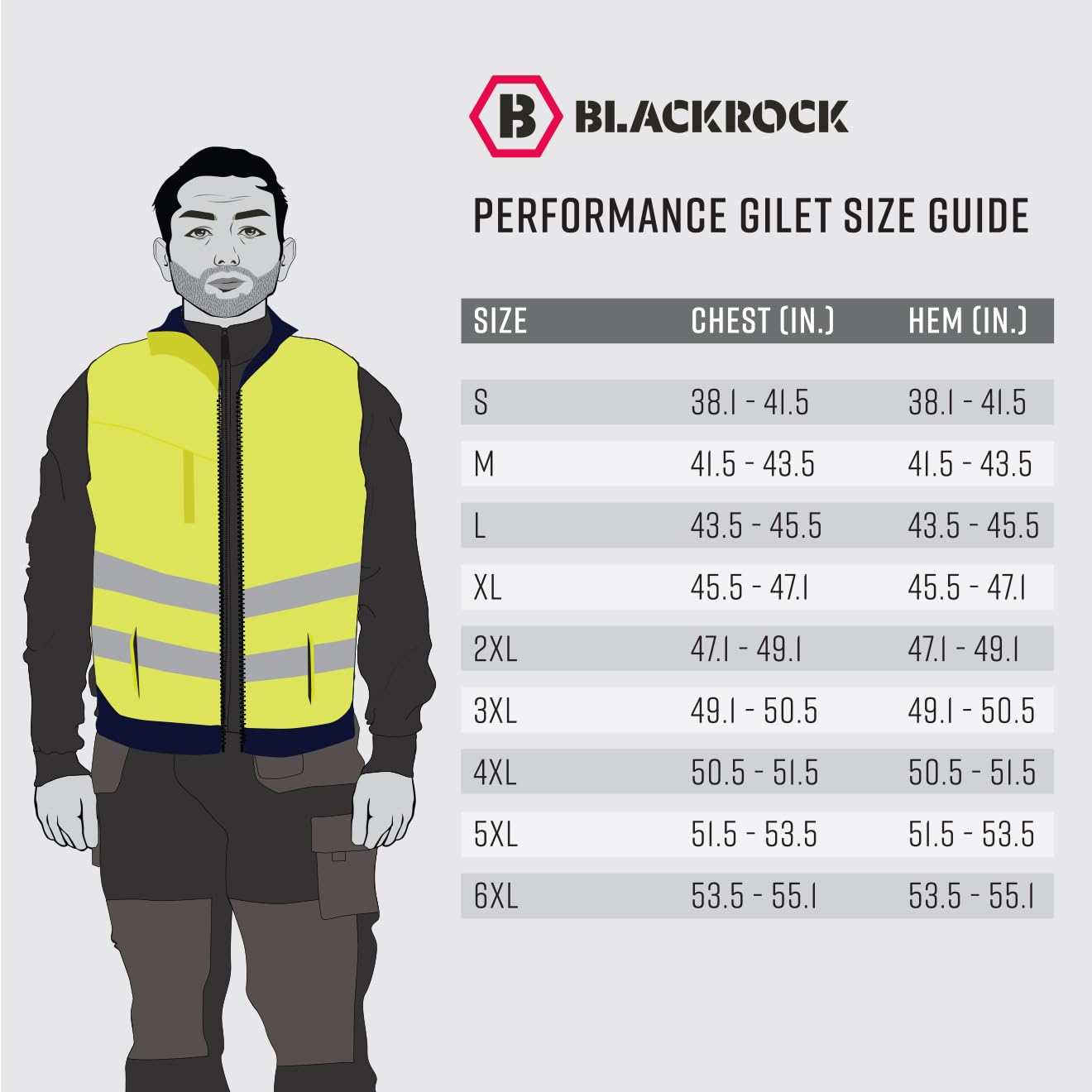 Blackrock Hi-Vis Body Warmer Yellow/Rail Orange Padded Gilet, Hi Viz, For Mens Womens Unisex, Fleece, Workwear, Warm, Gillet, Waterproof Shell & Windproof, Quilted Bodywarmer, Sizes S-6XL