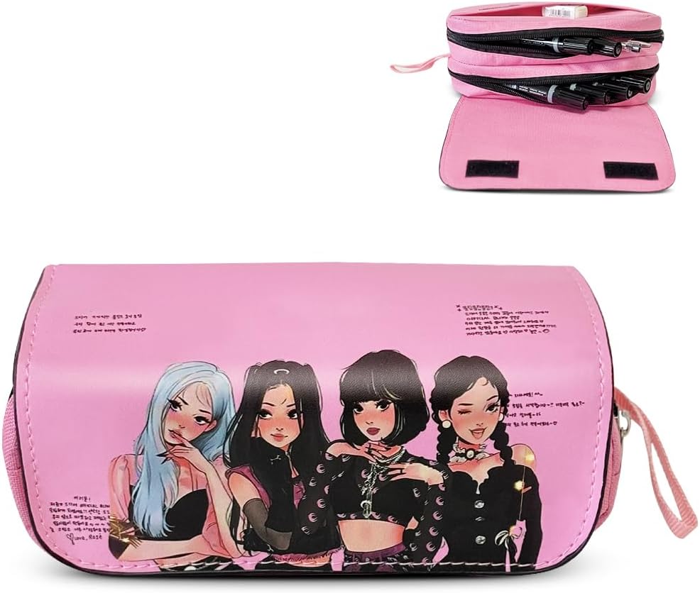 Cute Marker Pen Organizer Big Storage Pen Pouch Bag for Office Supplies