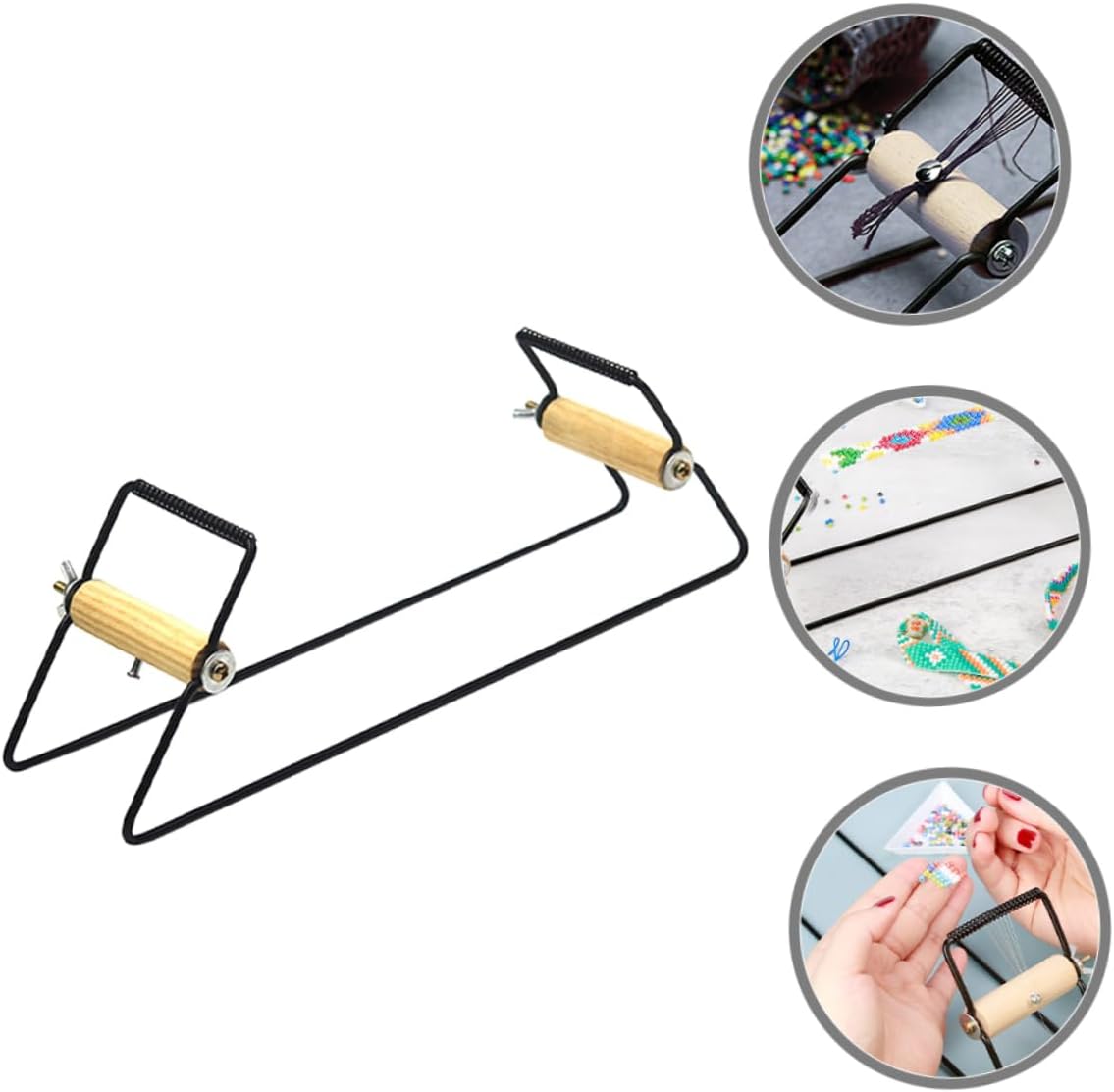 DIY Bracelet Beading Machine for Jewelry and Anklets, Black Metal