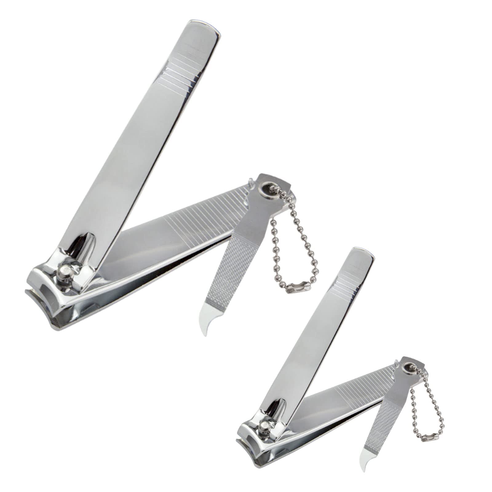 EUROXANTY Präzisions-Nagelknipser Set – Für Hände & Füße, In Silber, 5 Cm + 7 Cm, Mit Pilzschutz