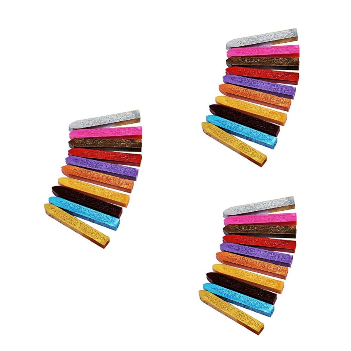 3stücke Farben Antike Gravierte Wachssiegel-sticks Für Retro-vintage-wachssiegel-stempel Ohne Docht Vielseitig Einsetzbar Zum Briefversiegeln Und Mehr