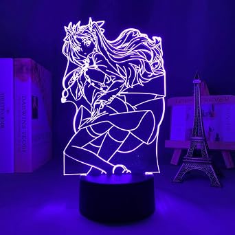 3D Anime lamp high School DxD Shirone Toujou's Bedroom Decoration lamp Birthday Gift for Woman Man Man Konosuba Manga led Night lightbirthday Present 16 Colors