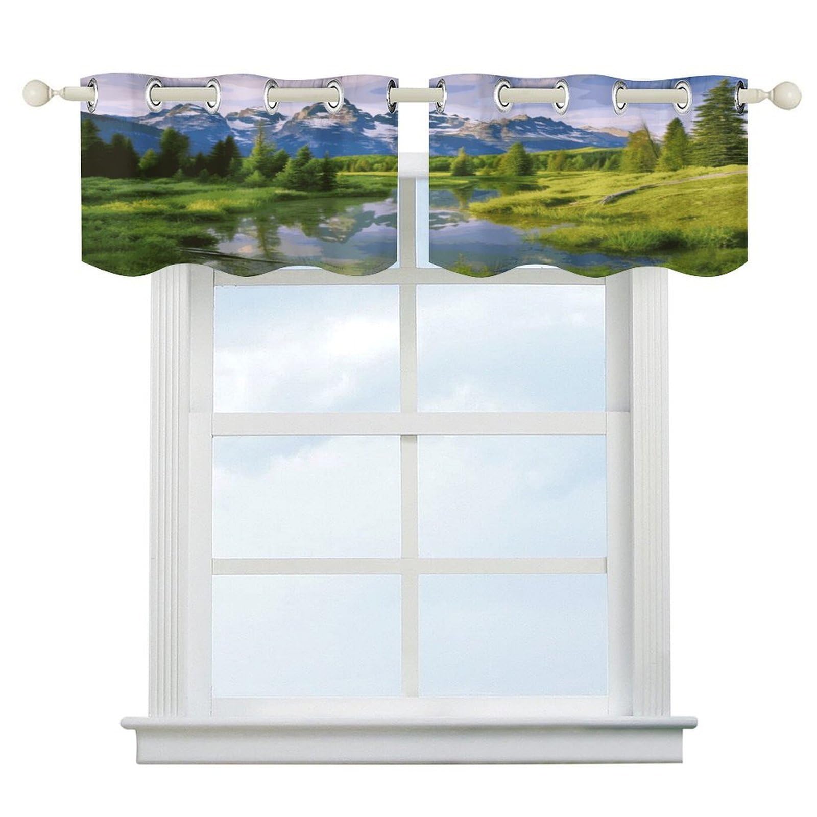 Fekiloot Style National Park Short Curtains Valance Curtain