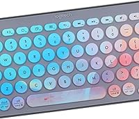 Vista 3 de Cubierta de teclado colorida para teclado Logitech K380 Pebble Bluetooth multidispositivo