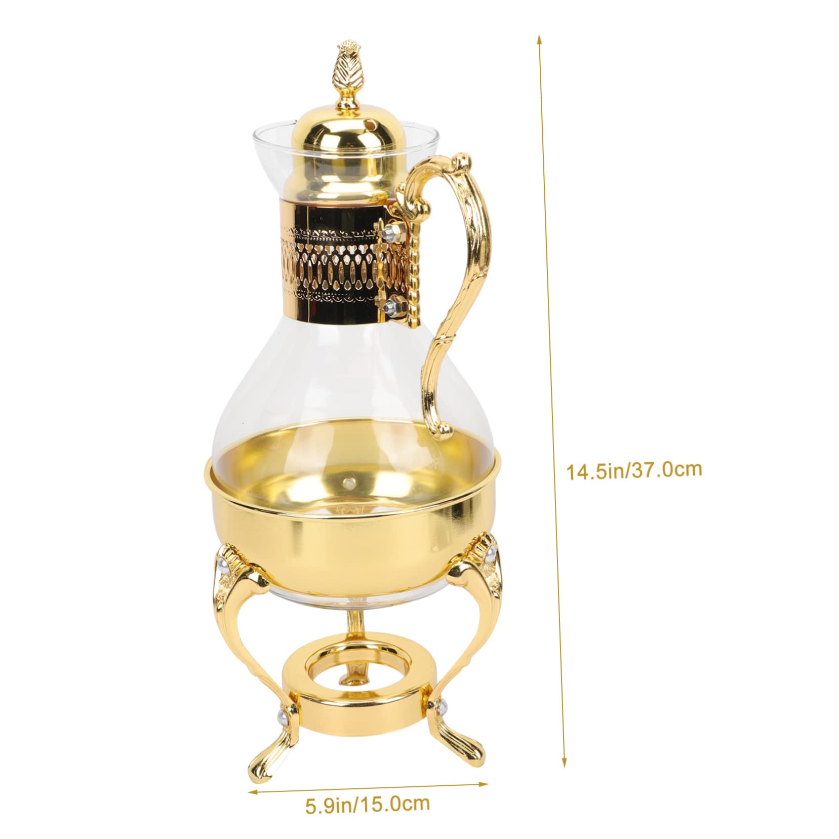 KOMBIUDA Glass Coffee Serving Pot Elegant Vintage Design Ergonomic Handle Durable for Home and Office Use present for Coffee Lovers