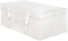 LPack Wedding Dress Storage Box - Bridal Gown Storage Bin and Preservation Box - Underbed Storage Bag Container For Clothes With Acid Free Tissue Paper Small, White