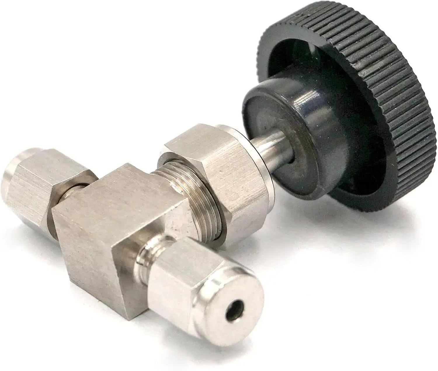 MYobu Fit 1/8" OD Tube 304 Stainless Steel Shut Off Flow Control Needle Valve Compression Fitting