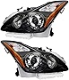 Gold Shrine For Infiniti G37 | Q60 Headlight 2011 2012 2013 2014 2015 Driver and Passenger Side Headlamp Assembly Replacement