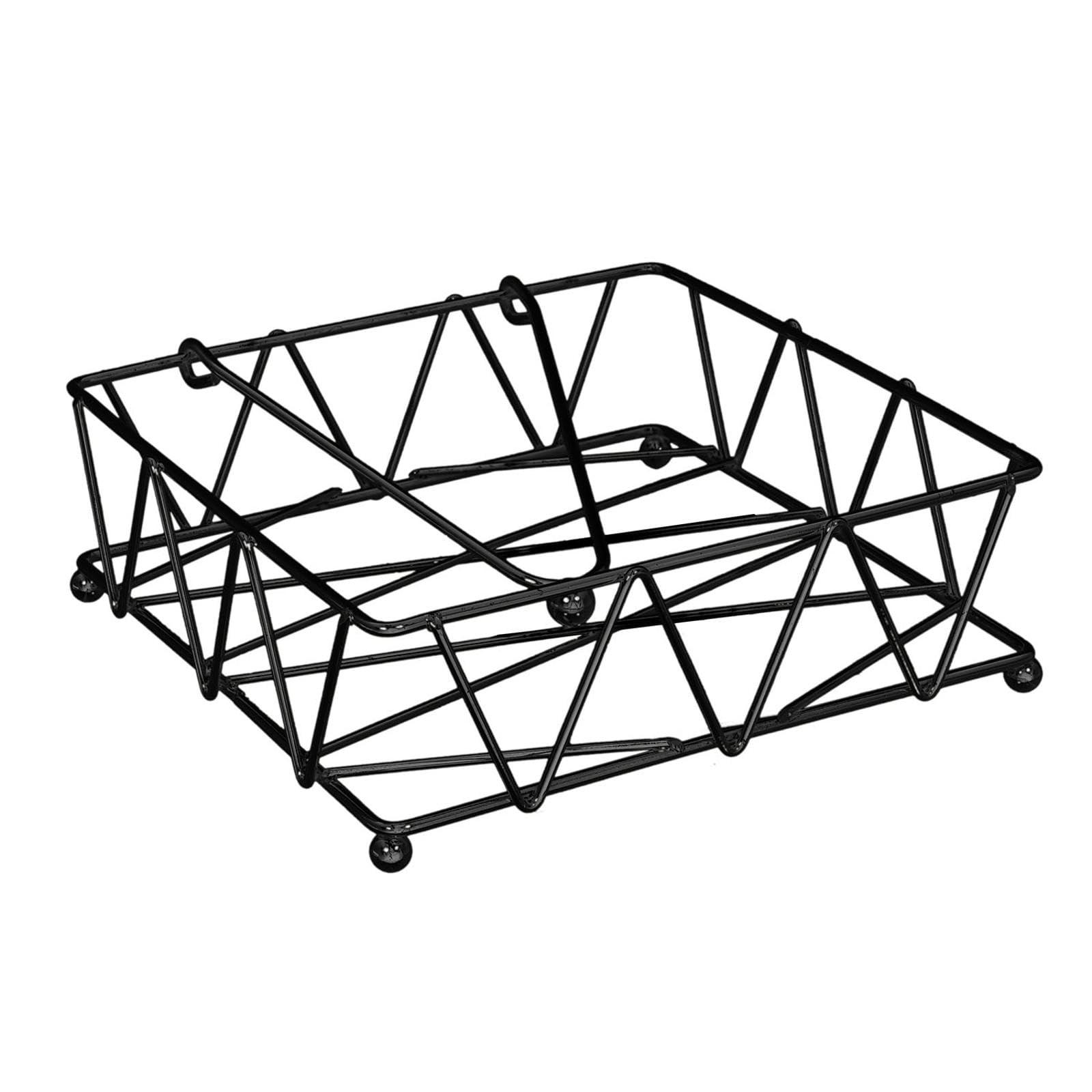 THE HOME DECO FACTORY CMKA2476 SERVILLETERO Alambre C/Solapa, Metal, Negro, Talla única