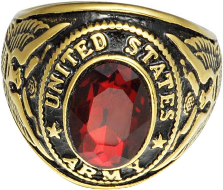 Jude Jewelers Gold Plated Stainless Steel United States Army Ring