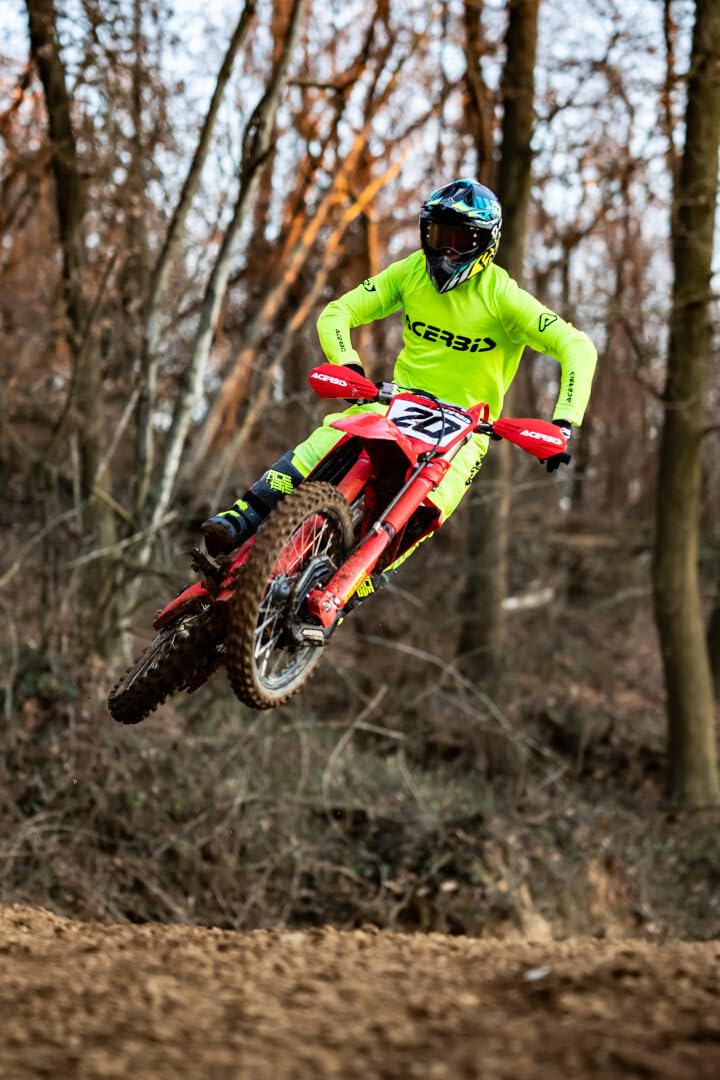 Acerbis J-Windy Vented Limelight Maglia Motocross, verde, 2XL | Traspirante, Con protezioni, Elasticizzato