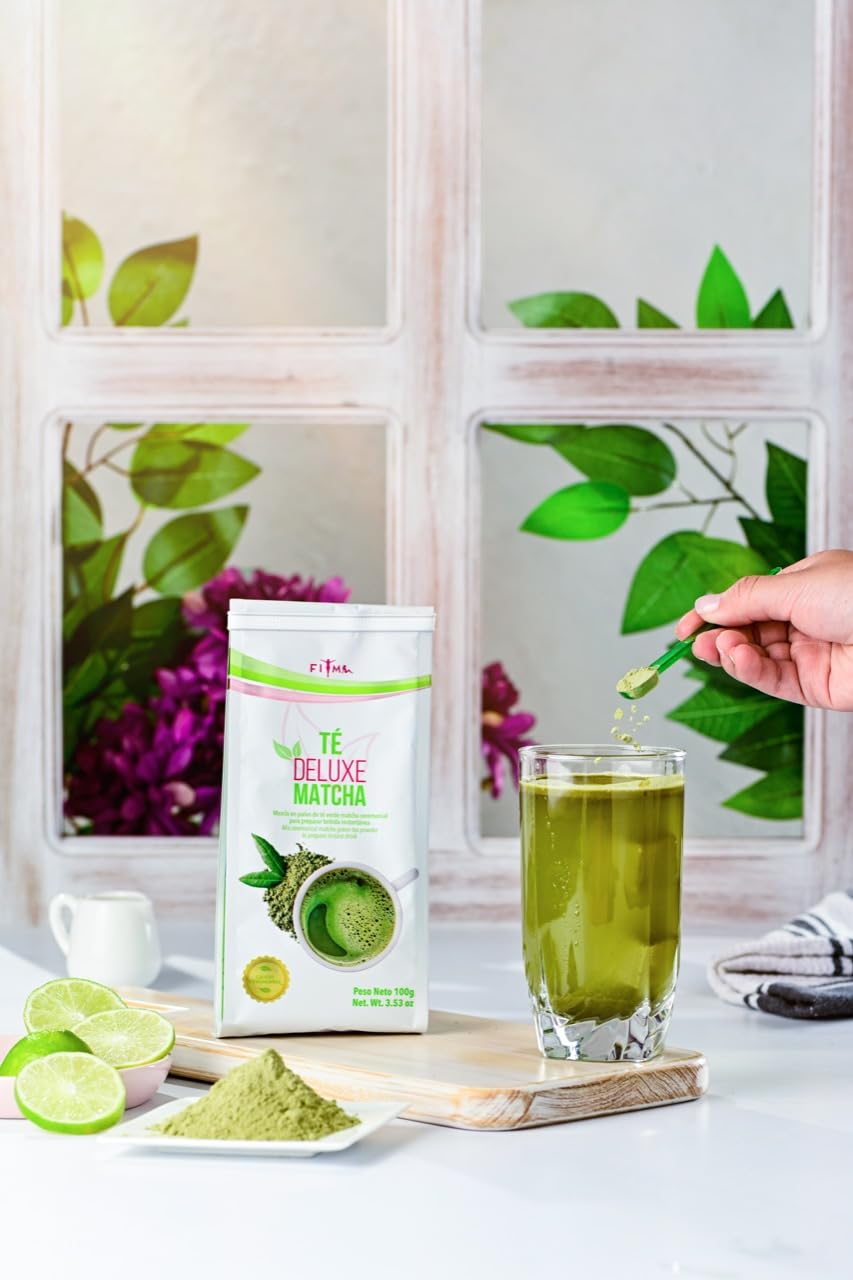 T Deluxe Ceremonial Grade Matcha Tea with Zesty Lemon Ginger Premium Japanese Instant Powder Blend Sweetened with Stevia — view 2