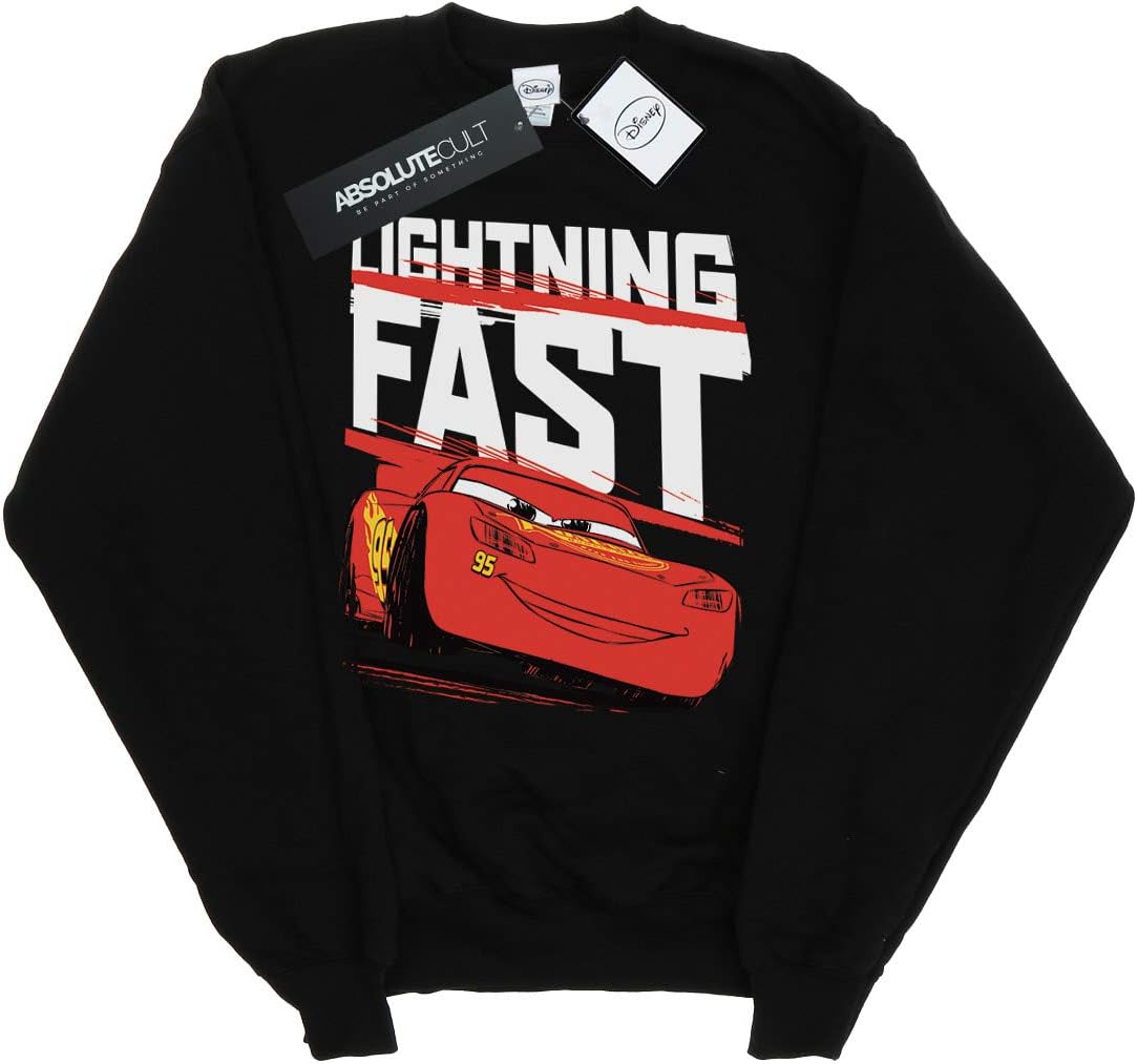 Disney Boys Cars Lightning Fast Sweatshirt 9-11 Years Black