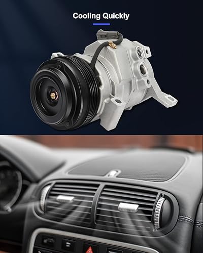 Miniatura 5 de ECCPP Compresor de CA de enfriamiento rápido 2006-2016 para Chevrolet Express 1500 2500 3500 para GMC Savana 1500 2500 3500 A/C Compresor con