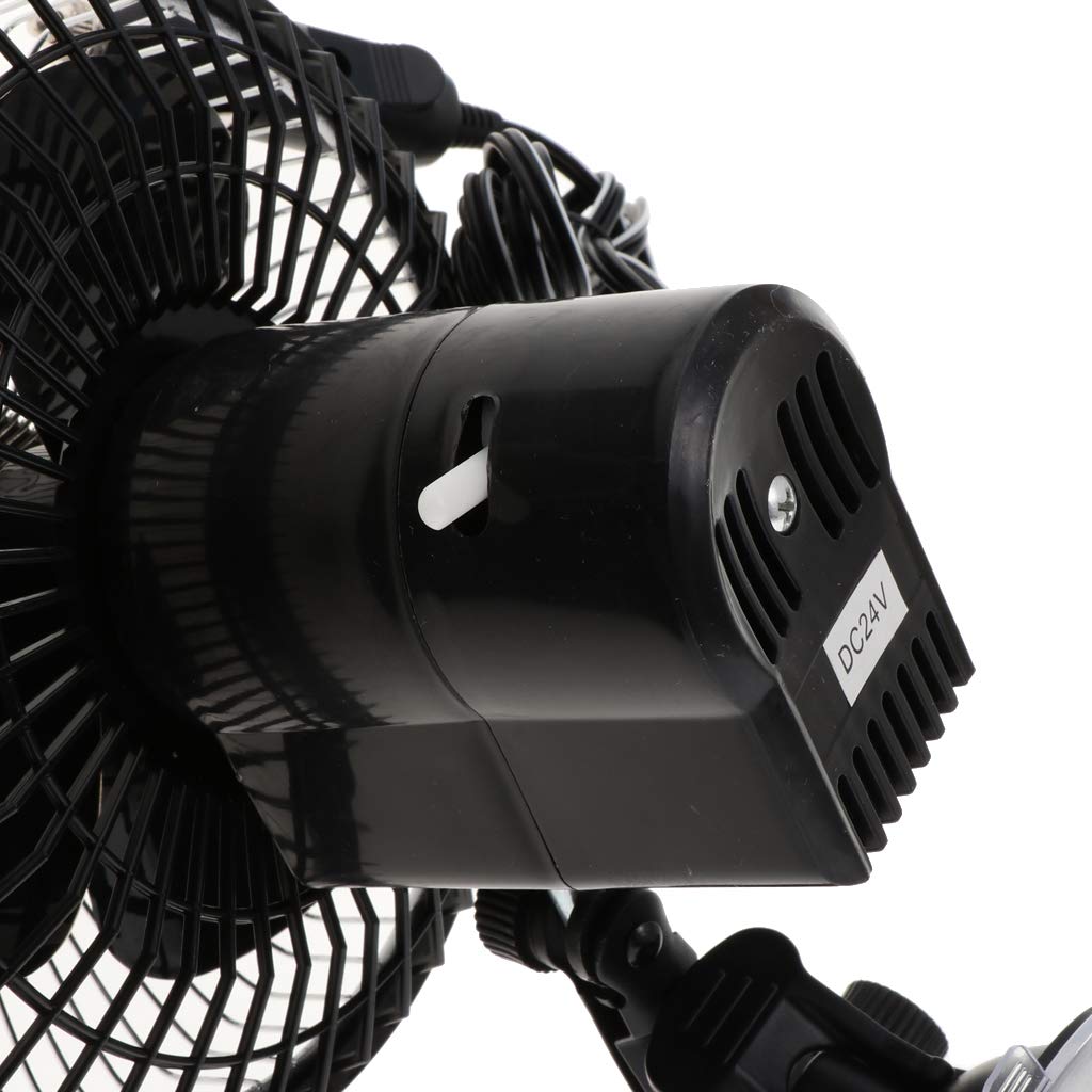 Ventilateur électrique avec ventouse pour pare-brise de voiture et camion 15,2 cm 24 V